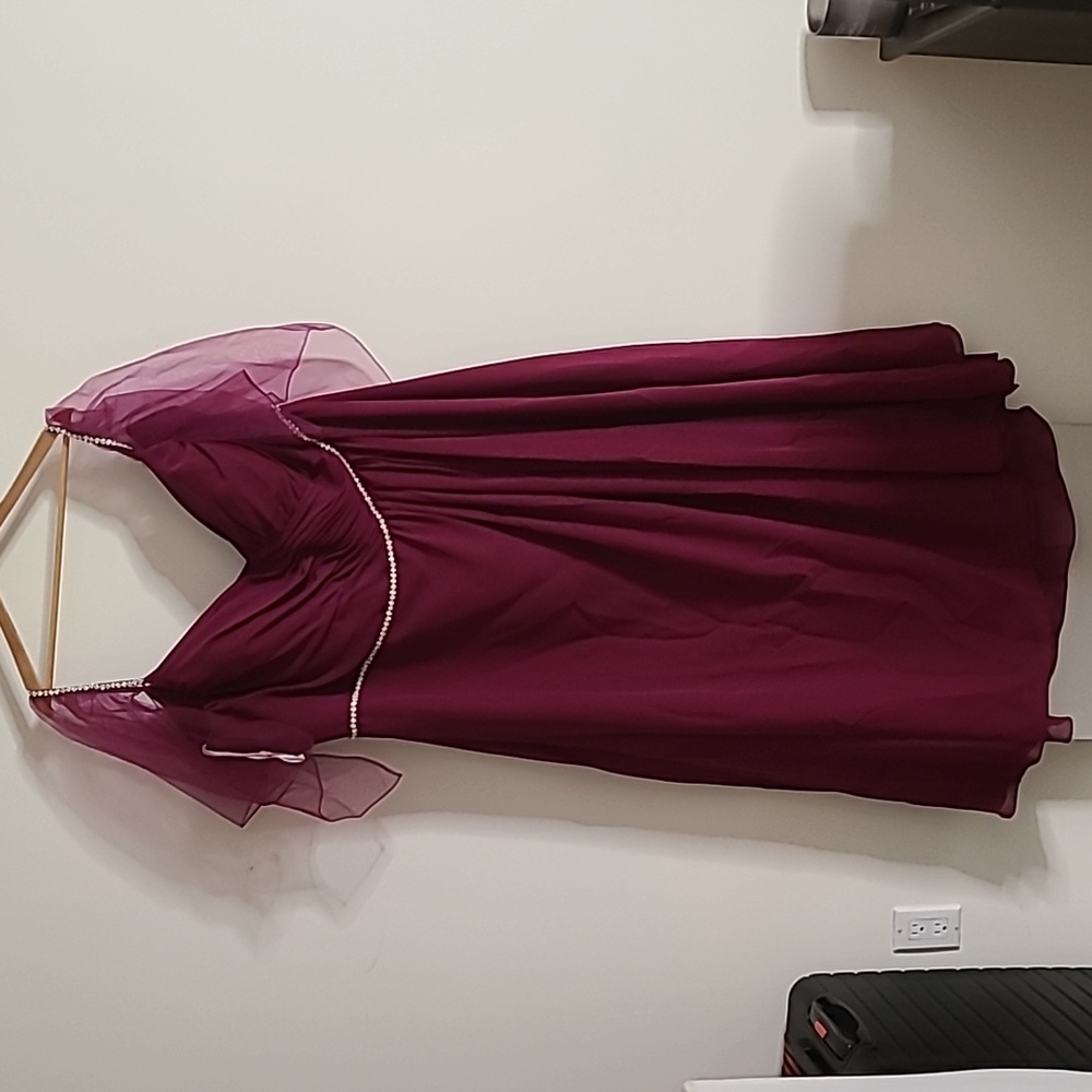 Wedding mais of honnor dress plus size